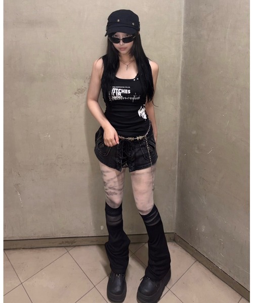 Never mind the XU(ネバーマインドザエックスユー)の「【Never mind the XU】double belt strap cap / 【ネバーマインド ザ エックスユー】ダブルベルトストラップワークキャップ<着用動画あり>(キャップ・メンズ・チャコール/ブラック・ONE SIZE)」の9枚目の写真