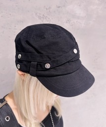 Never mind the XU（ネバーマインドザエックスユー）の「【Never mind the XU】double belt strap cap / 【ネバーマインド ザ エックスユー】ダブルベルトストラップワークキャップ＜着用動画あり＞（キャップ）」