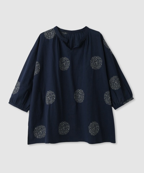 Mac-House(マックハウス)の「Free Nature インドコットンリネン 刺繍プルオーバー(シャツ/ブラウス・レディース・ホワイト系1/ホワイト系2/ネイビー・M/L)」の18枚目の写真