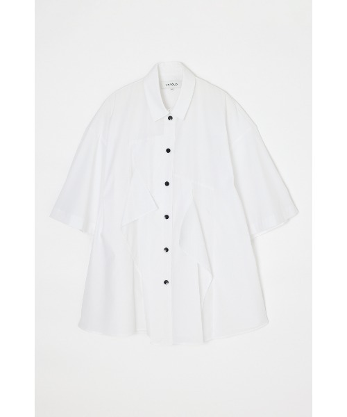 ENFOLD(エンフォルド)の「TUCK COLLAGE SHIRT(シャツ/ブラウス・レディース・ダークネイビー/ホワイト・38)」の1枚目の写真