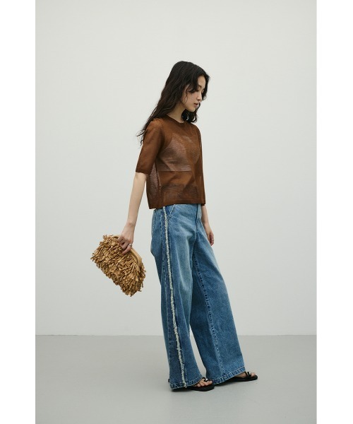 STYLEMIXER(スタイルミキサー)の「ウォッシャブルリネンミックスニットT(ニット/セーター・レディース・ブラウン/ホワイト/ブラック/ピンク・FREE)」の6枚目の写真