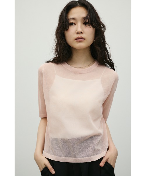 STYLEMIXER(スタイルミキサー)の「ウォッシャブルリネンミックスニットT(ニット/セーター・レディース・ブラウン/ホワイト/ブラック/ピンク・FREE)」の17枚目の写真