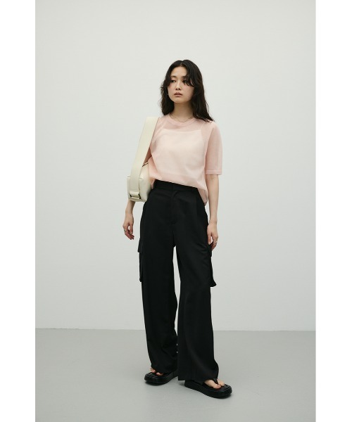 STYLEMIXER(スタイルミキサー)の「ウォッシャブルリネンミックスニットT(ニット/セーター・レディース・ブラウン/ホワイト/ブラック/ピンク・FREE)」の19枚目の写真