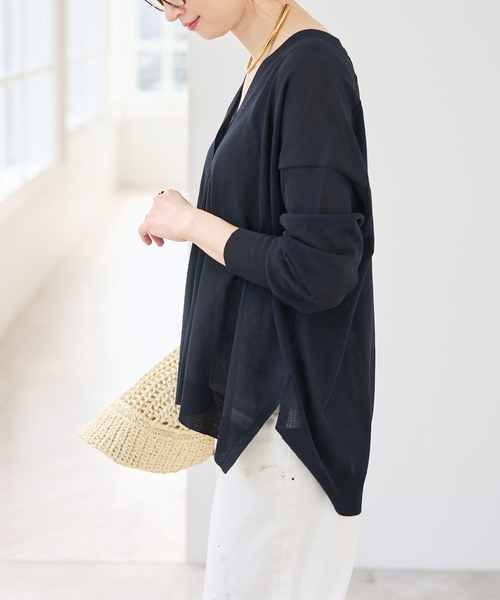 Spick & Span（スピックアンドスパン）の「《一部WEB限定 / 追加》ICE FINE Vネックカーディガン（カーディガン/ボレロ・レディース・ブラウン・FREE）」の22枚目の写真