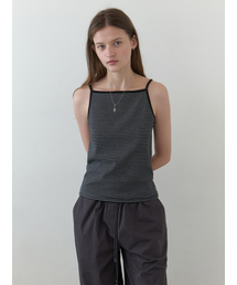 Grin stripe sleeveless (black)