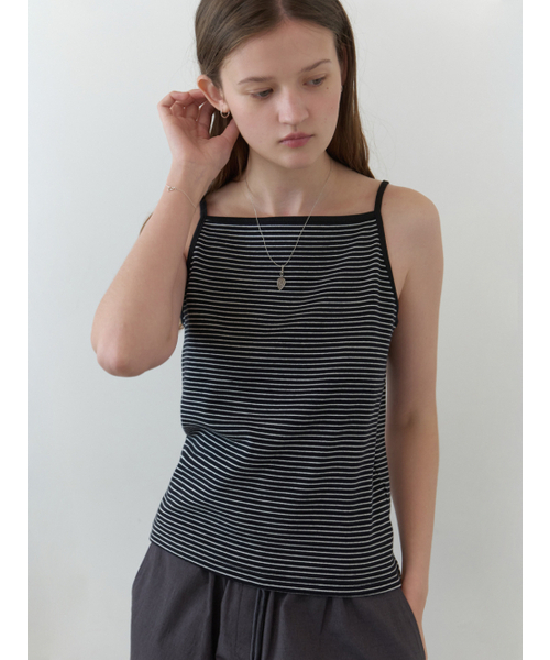 THEMITTEN(ザ・ミトン)の「Grin stripe sleeveless (black)(Tシャツ/カットソー・レディース・その他・FREE)」の3枚目の写真