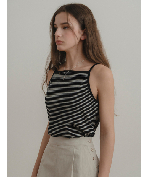 THEMITTEN(ザ・ミトン)の「Grin stripe sleeveless (black)(Tシャツ/カットソー・レディース・その他・FREE)」の4枚目の写真