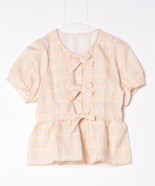 gossip！ロサンゼルス（ゴシップロサンゼルス）の「YUGA　パステルカラーのチェック柄ブラウス（シャツ/ブラウス・レディース・イエロー・M/L/XL）」の7枚目の写真