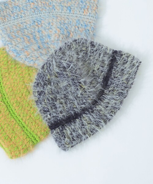 Ray BEAMS(レイビームス)の「ミックス ハンドニット ハット 26FW(ハット・レディース・ミント/グレー/ネイビー・ONE SIZE)」の3枚目の写真