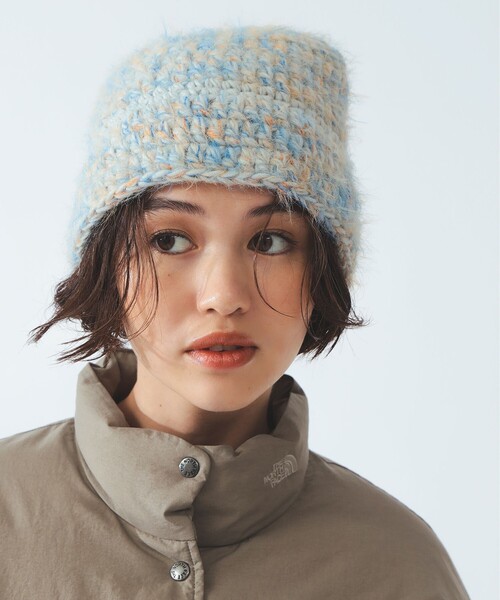 Ray BEAMS(レイビームス)の「ミックス ハンドニット ハット 26FW(ハット・レディース・ミント/グレー/ネイビー・ONE SIZE)」の5枚目の写真