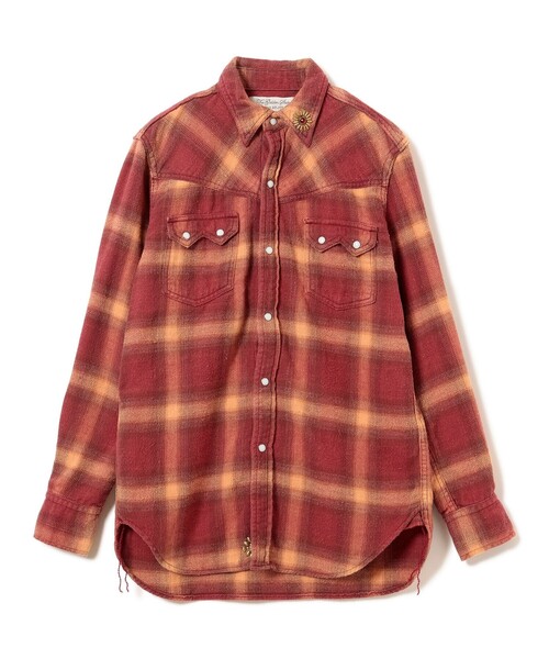 REMI RELIEF（レミレリーフ）の「【イベント限定】【別注】REMI RELIEF / Check Western shirt Classic Fit Red（シャツ/ブラウス・メンズ・レッド・XXX-LARGE/XX-LARGE/X-LARGE/LARGE/MEDIUM/SMALL）」の3枚目の写真