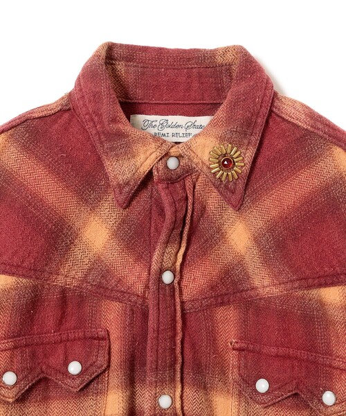 REMI RELIEF（レミレリーフ）の「【イベント限定】【別注】REMI RELIEF / Check Western shirt Classic Fit Red（シャツ/ブラウス・メンズ・レッド・XXX-LARGE/XX-LARGE/X-LARGE/LARGE/MEDIUM/SMALL）」の4枚目の写真