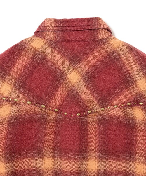 REMI RELIEF（レミレリーフ）の「【イベント限定】【別注】REMI RELIEF / Check Western shirt Classic Fit Red（シャツ/ブラウス・メンズ・レッド・XXX-LARGE/XX-LARGE/X-LARGE/LARGE/MEDIUM/SMALL）」の2枚目の写真