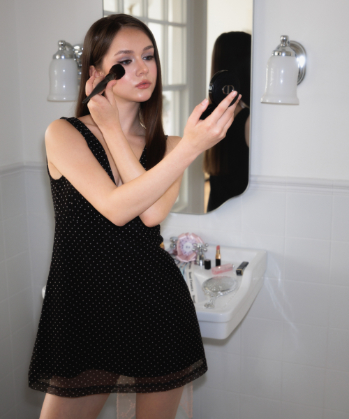 ROSEFRANTZ（ロゼフランツ）の「Rose Dot Chiffon Mini Dress [Black]（ワンピース・レディース・ブラック・SMALL/MEDIUM）」の9枚目の写真