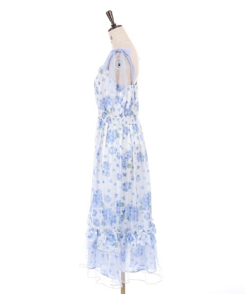 axes femme(アクシーズファム)の「紫陽花柄ショルダーリボンワンピース(ワンピース・レディース・ホワイト/ラベンダー・FREE)」の10枚目の写真