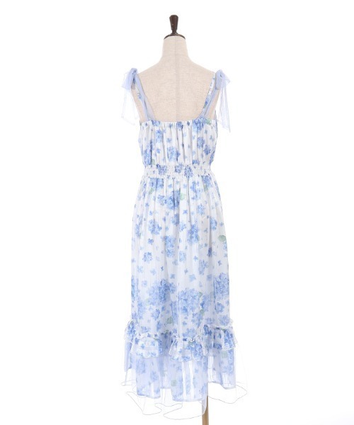 axes femme(アクシーズファム)の「紫陽花柄ショルダーリボンワンピース(ワンピース・レディース・ホワイト/ラベンダー・FREE)」の11枚目の写真