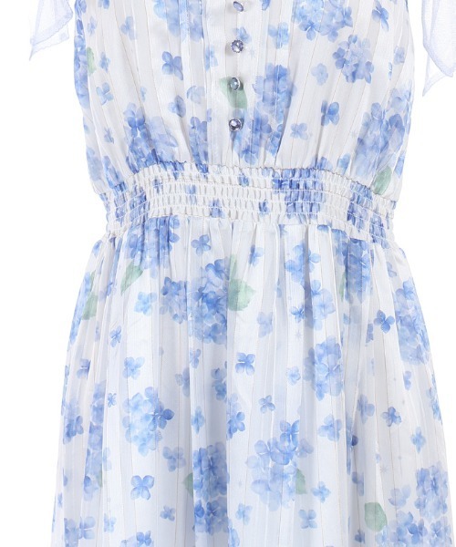 axes femme(アクシーズファム)の「紫陽花柄ショルダーリボンワンピース(ワンピース・レディース・ホワイト/ラベンダー・FREE)」の14枚目の写真