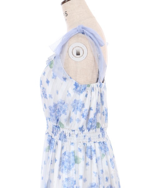axes femme(アクシーズファム)の「紫陽花柄ショルダーリボンワンピース(ワンピース・レディース・ホワイト/ラベンダー・FREE)」の15枚目の写真