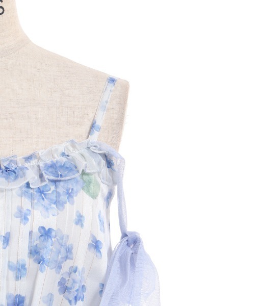 axes femme(アクシーズファム)の「紫陽花柄ショルダーリボンワンピース(ワンピース・レディース・ホワイト/ラベンダー・FREE)」の17枚目の写真