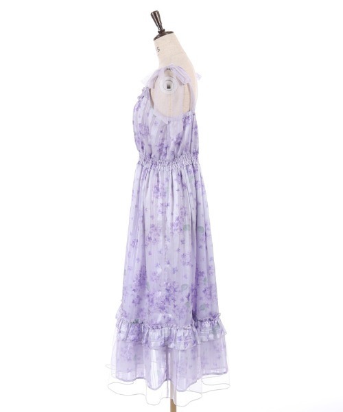 axes femme(アクシーズファム)の「紫陽花柄ショルダーリボンワンピース(ワンピース・レディース・ホワイト/ラベンダー・FREE)」の21枚目の写真