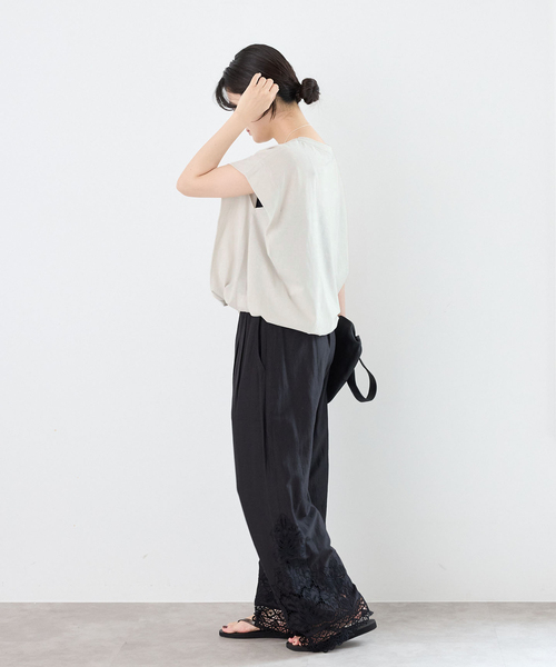 IENA(イエナ)の「《/接触冷感》フレンチタックスリーブ ドロストTシャツ(Tシャツ/カットソー・レディース・ブラック/ブラウン/グレー・FREE)」の20枚目の写真