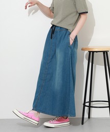 ウエストリブデニムマキシスカート