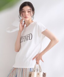 OPAQUE.CLIP | ロゴフレンチスリーブカットソー【洗濯機OK】(Tシャツ/カットソー)