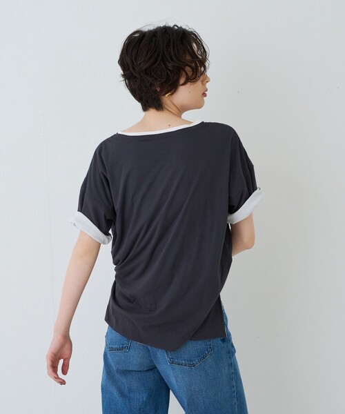 Rouge vif Anna(ルージュヴィフアンナ)の「2WAYコットンリバーシブルロゴTシャツ(Tシャツ/カットソー・レディース・ホワイト/スミクロ・フリー)」の14枚目の写真