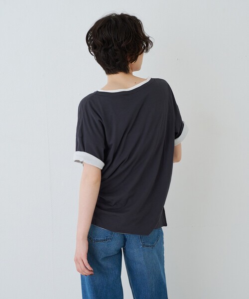 Rouge vif Anna(ルージュヴィフアンナ)の「2WAYコットンリバーシブルロゴTシャツ(Tシャツ/カットソー・レディース・ホワイト/スミクロ・フリー)」の3枚目の写真