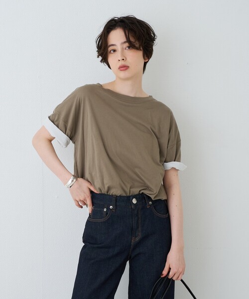 Rouge vif Anna(ルージュヴィフアンナ)の「2WAYコットンリバーシブルロゴTシャツ(Tシャツ/カットソー・レディース・ホワイト/スミクロ・フリー)」の16枚目の写真