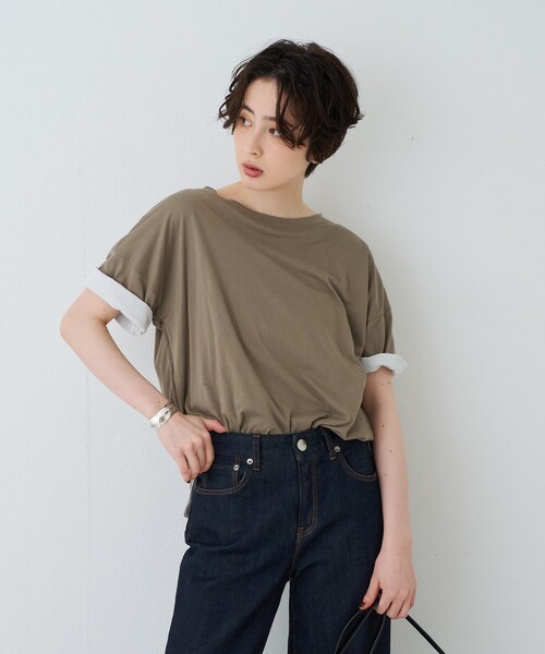 Rouge vif Anna(ルージュヴィフアンナ)の「2WAYコットンリバーシブルロゴTシャツ(Tシャツ/カットソー・レディース・ホワイト/スミクロ・フリー)」の4枚目の写真