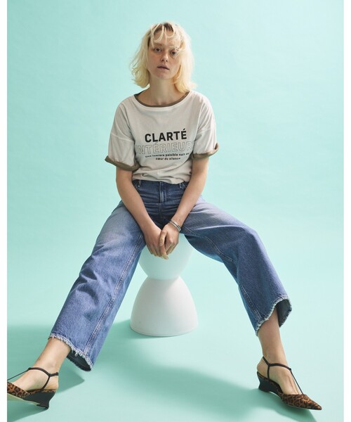 Rouge vif Anna(ルージュヴィフアンナ)の「2WAYコットンリバーシブルロゴTシャツ(Tシャツ/カットソー・レディース・ホワイト/スミクロ・フリー)」の6枚目の写真