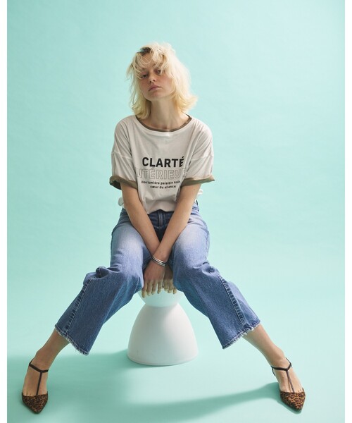 Rouge vif Anna(ルージュヴィフアンナ)の「2WAYコットンリバーシブルロゴTシャツ(Tシャツ/カットソー・レディース・ホワイト/スミクロ・フリー)」の11枚目の写真