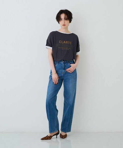 Rouge vif Anna(ルージュヴィフアンナ)の「2WAYコットンリバーシブルロゴTシャツ(Tシャツ/カットソー・レディース・ホワイト/スミクロ・フリー)」の7枚目の写真