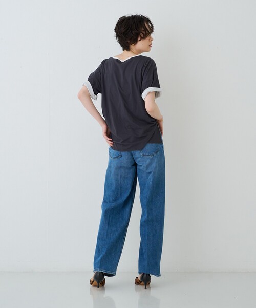 Rouge vif Anna(ルージュヴィフアンナ)の「2WAYコットンリバーシブルロゴTシャツ(Tシャツ/カットソー・レディース・ホワイト/スミクロ・フリー)」の13枚目の写真