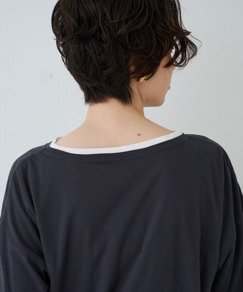 Rouge vif Anna(ルージュヴィフアンナ)の「2WAYコットンリバーシブルロゴTシャツ(Tシャツ/カットソー・レディース・ホワイト/スミクロ・フリー)」の9枚目の写真