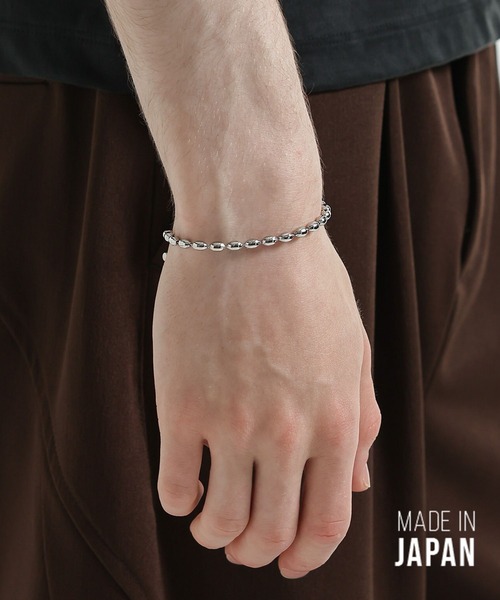 YArKA/ヤーカ】silver925 more big flat & middle chain bracelet [BB1