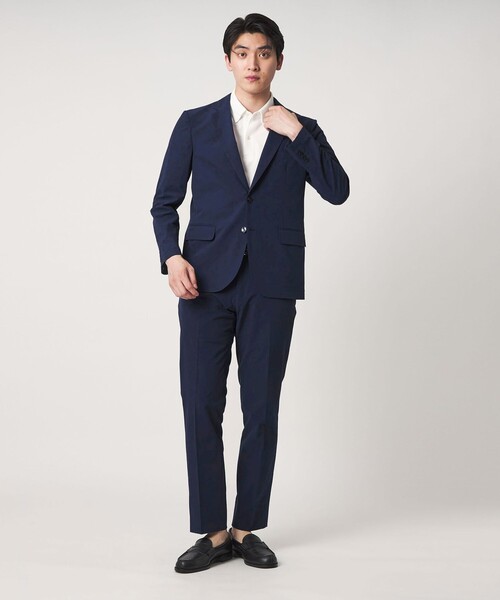 A DAY IN THE LIFE UNITED ARROWS(アデイインザライフユナイテッドアローズ)の「サッカー 2ボタン ジャケット-セットアップ対応・マシンウォッシャブル-<A DAY IN THE LIFE>(テーラードジャケット・メンズ・ダークグレー/ネイビー・M/L/S/XL)」の5枚目の写真