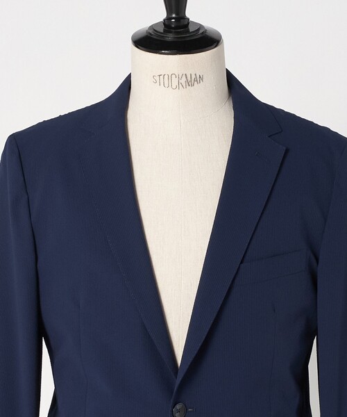 A DAY IN THE LIFE UNITED ARROWS(アデイインザライフユナイテッドアローズ)の「サッカー 2ボタン ジャケット-セットアップ対応・マシンウォッシャブル-<A DAY IN THE LIFE>(テーラードジャケット・メンズ・ダークグレー/ネイビー・M/L/S/XL)」の14枚目の写真