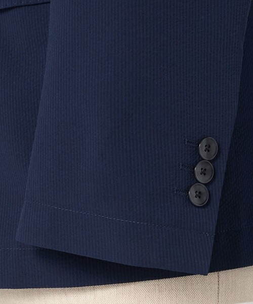 A DAY IN THE LIFE UNITED ARROWS(アデイインザライフユナイテッドアローズ)の「サッカー 2ボタン ジャケット-セットアップ対応・マシンウォッシャブル-<A DAY IN THE LIFE>(テーラードジャケット・メンズ・ダークグレー/ネイビー・M/L/S/XL)」の15枚目の写真