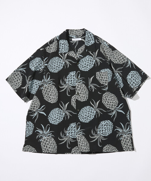 FREAK'S STORE(フリークスストア)の「ルーズシルエット 総柄 オープンカラー 半袖シャツ(シャツ/ブラウス・メンズ・グリーン/オフホワイト/ネイビー/ブラック・MEDIUM/LARGE)」の16枚目の写真