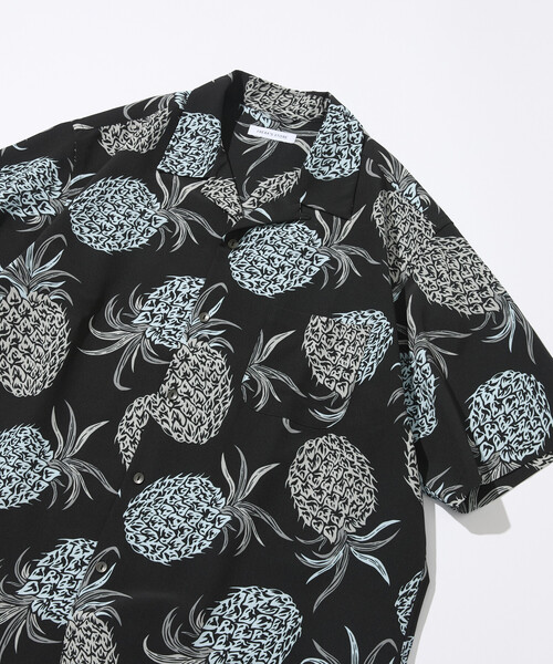 FREAK'S STORE(フリークスストア)の「ルーズシルエット 総柄 オープンカラー 半袖シャツ(シャツ/ブラウス・メンズ・グリーン/オフホワイト/ネイビー/ブラック・MEDIUM/LARGE)」の17枚目の写真