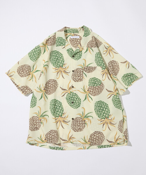 FREAK'S STORE(フリークスストア)の「ルーズシルエット 総柄 オープンカラー 半袖シャツ(シャツ/ブラウス・メンズ・グリーン/オフホワイト/ネイビー/ブラック・MEDIUM/LARGE)」の22枚目の写真