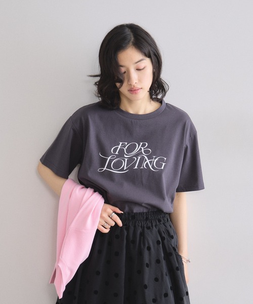 &. NOSTALGIA(アンドドットノスタルジア)の「【接触冷感・汗染み防止・UVカット】ロゴTシャツ(Tシャツ/カットソー・レディース・ピンク/ホワイト/グレイッシュベージュ・M)」の16枚目の写真