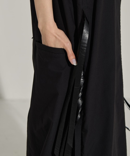 TOGA PULLA（トーガ　プルラ）の「【TOGA PULLA/トーガプルラ】Twill fringe dress/ツイルフリンジドレス（ドレス・レディース・ブラック・36）」の8枚目の写真