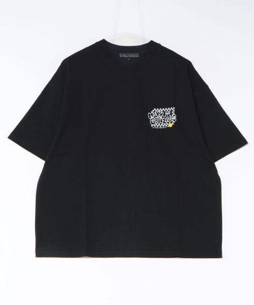 Port(ポート)の「【 Mark Gonzales / マークゴンザレス 】 フラッグチェック Tシャツ(Tシャツ/カットソー・メンズ・グレイッシュブルー/ホワイト/ブラック・XL/M/L)」の2枚目の写真