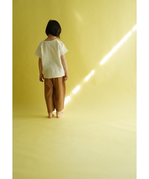Catchup（ケチャップ）の「ガーゼ半袖トップス（シャツ/ブラウス・キッズ・ブラウン/ピンク/ホワイト/グリーン・100㎝/110㎝/120㎝/130㎝/90㎝）」の13枚目の写真