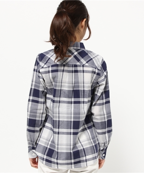 earth music&ecology（アースミュージックアンドエコロジー）の「【2016Summer】ビッグチェックシャツ（シャツ/ブラウス・レディース・ネイビー/ブラック・LARGE/MEDIUM）」の5枚目の写真