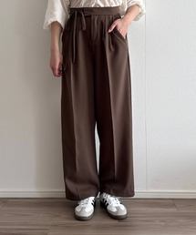 ウエストリボンワイドパンツ