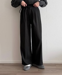 Cham. | ウエストリボンワイドパンツ(その他パンツ)